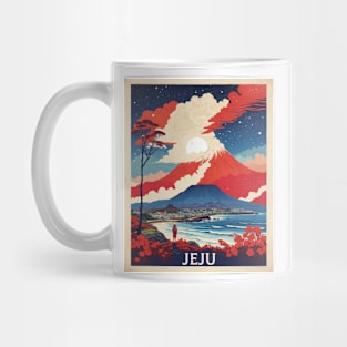 Jeju South Korea Starry Night Travel Tourism Retro Vintage Mug